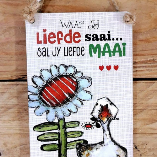 Hangbordjie Waar jy liefde saai