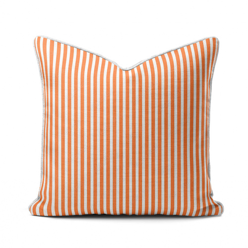 Coral Stripes Scatter Cushion Cover
