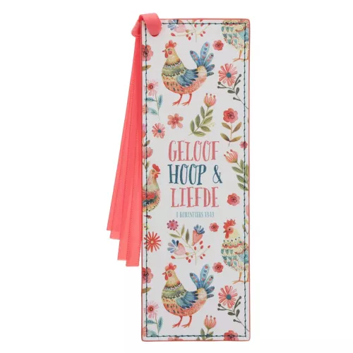 Geloof Hoop En Liefde Plaas Reeks Faux Leather Bookmark