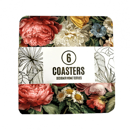 Botanical Dark Bouquet Coasters