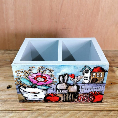 Teaspoon Holder Donkie Pienk Blom