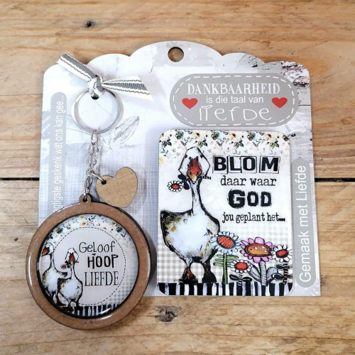 Raam Sleutelring & Magneet Eend