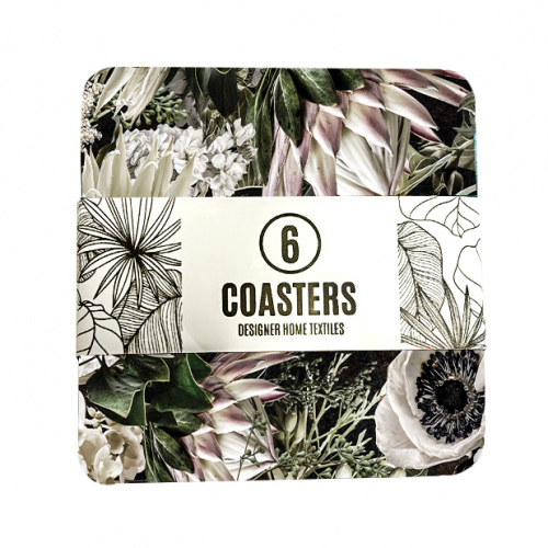 Protea Green Lush Coasters Set of 6