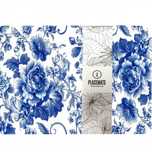 Blue Roses Neoprene Placemats