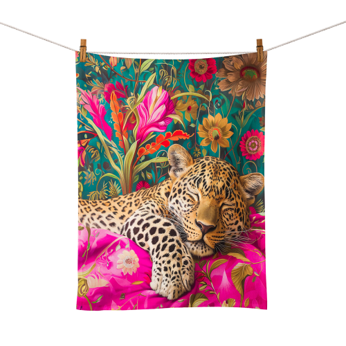 Africa  Leopard Pink Food Towel 