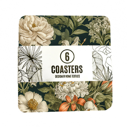 Botanical Green Bouquet Coasters