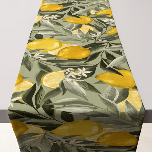 Lemon Harvest Green Table Runner