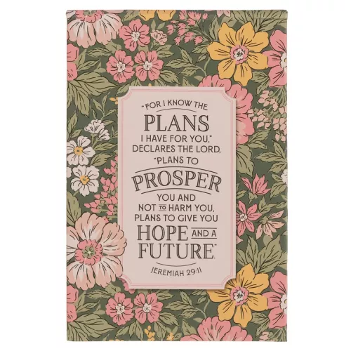 Hope And A Future Pink Vintage Bloom Collection Hardcover Notepad