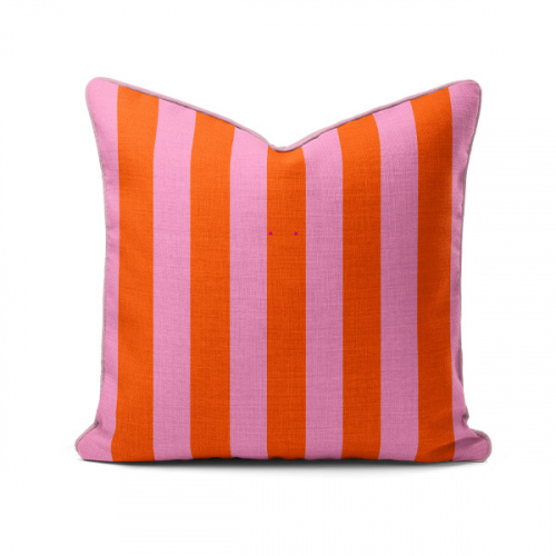 Amalfi Pink Orange Stripes Scatter Cushion Cover