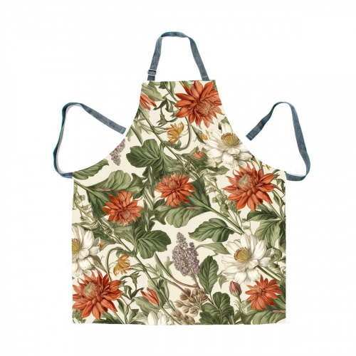 Botanical White Bouquet Apron
