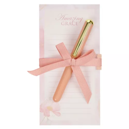 Amazing Grace Pink Floral Collection Notepad