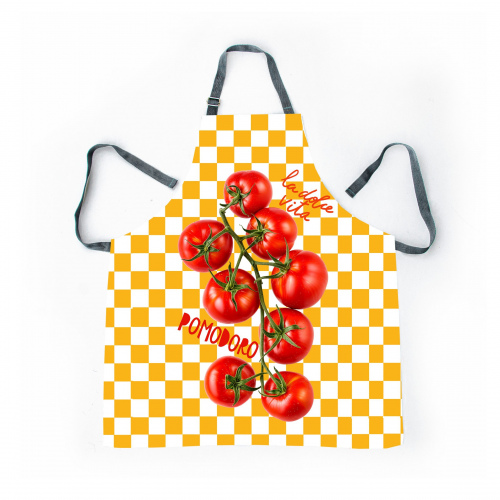 Amalfi Tomato Yellow Check Apron