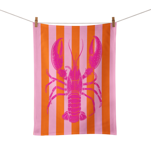 Amalfi Pink Crayfish Food Towel