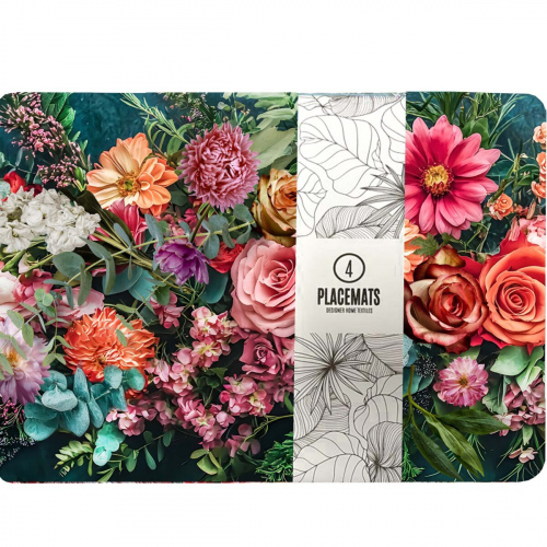 Luscious Blooms Neoprene Placemats