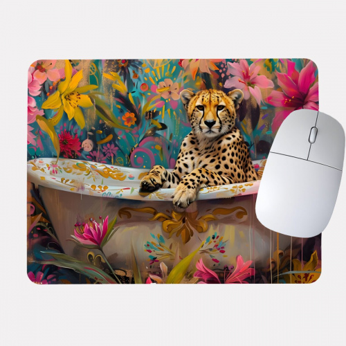 Africa Cheetah In Bath Mousepad