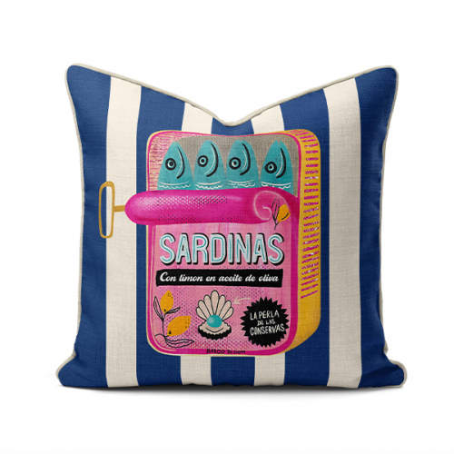 Amalfi Sardine Blue Stripes Scatter Cushion Cover