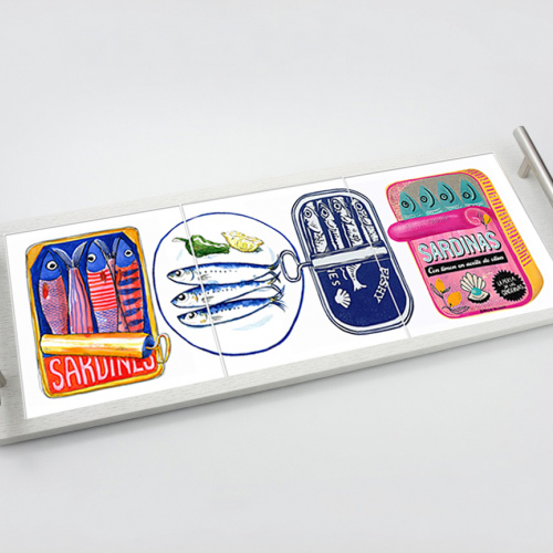 Amalfi Sardine Tins Platter Tray 