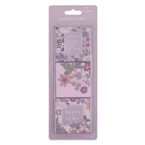 Trust In The Lord Spring Pastel Floral Collection Magnets