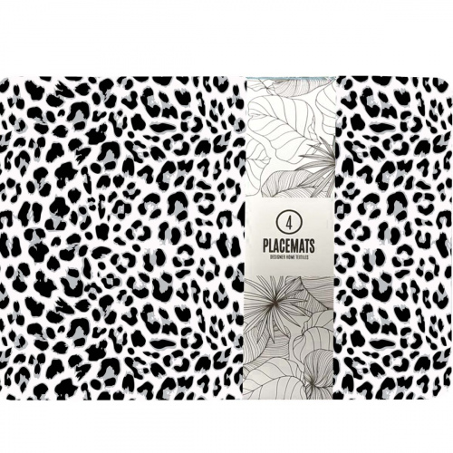  Africa Leopard Skin White Neoprene Placemats