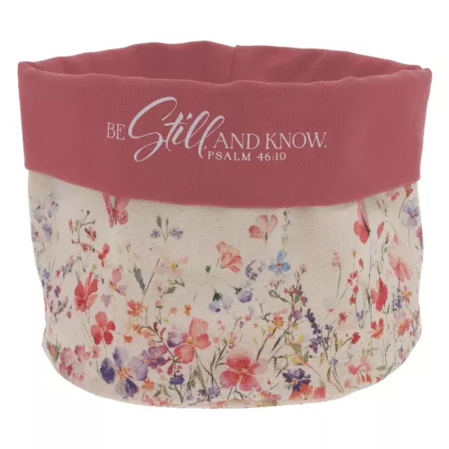 Be Still And Know Watercolor Collection Cotton Canvas Planter Cover 190 x 190 x 155mm