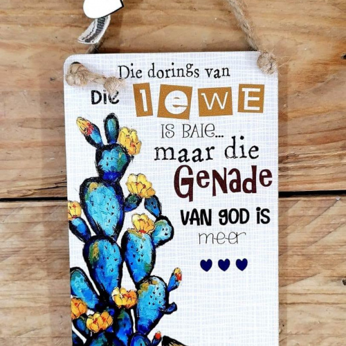 Hangbordjie Die dorings van die lewe