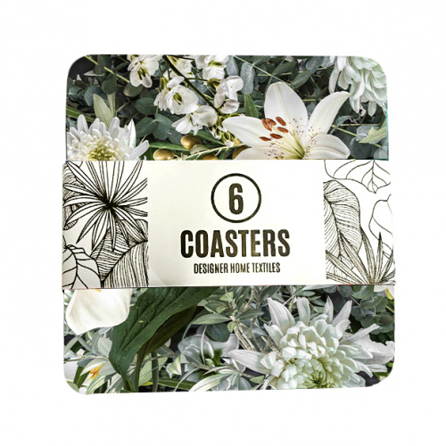 Buds and Blooms Coasters Set of 6 