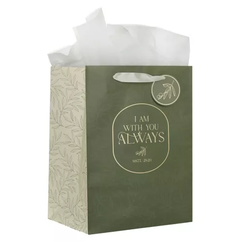 I Am With You Always Sage Botanical Collection Giftbag