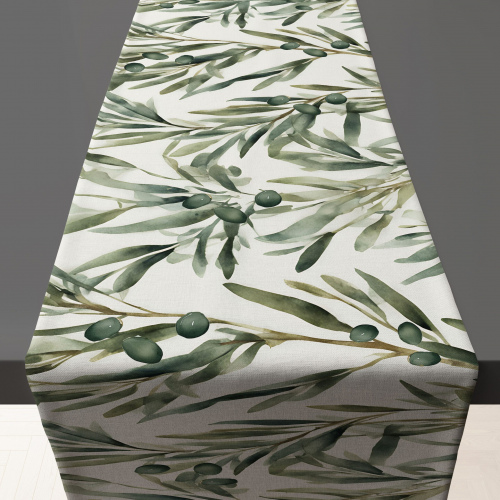 Olives & Greens Table Runner