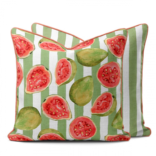 Amalfi Guava Green Stripe Scatter Cushion Cover