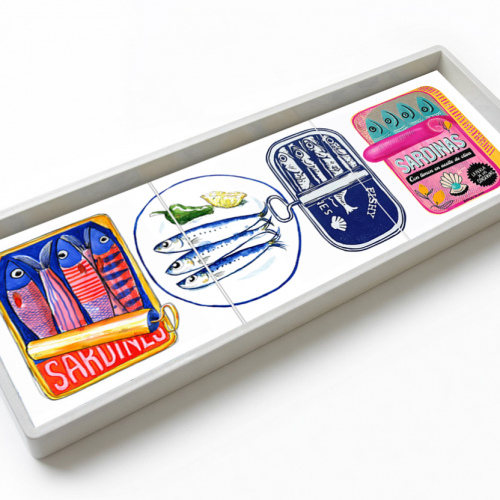 Amalfi Sardine Tins Flat Tray