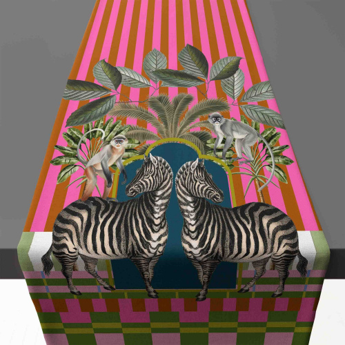 Safari Zebras Table Runner 