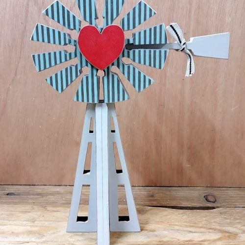 Windpomp Groen Swart25 x 19cm