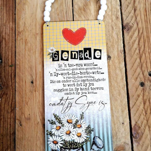 Lang Hangbord Wit Blomme