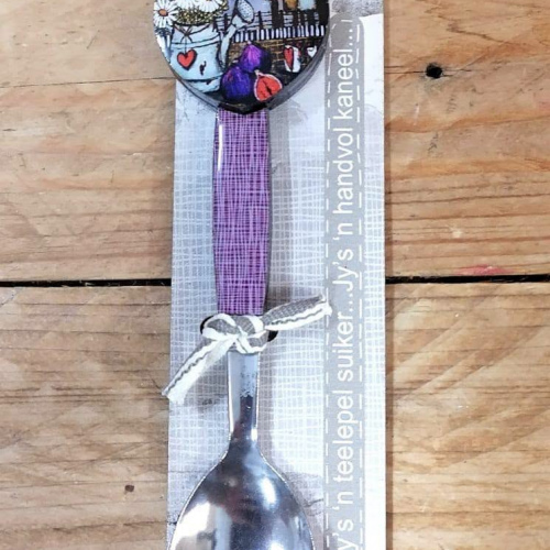 Hart Teelepel Wit Blomme
