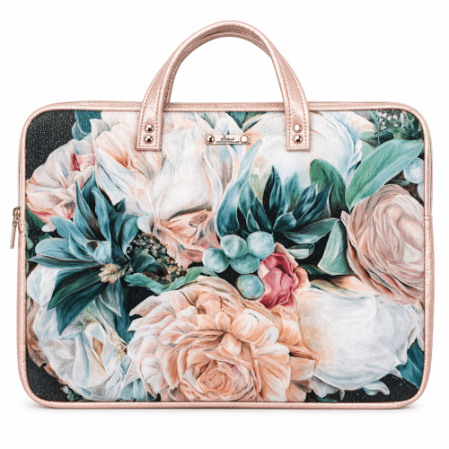 Laptop Bag Apricot Flowers