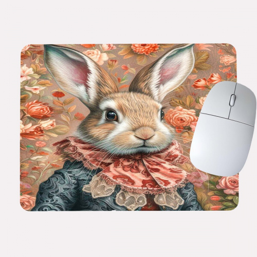 Rabbit Morris Peach Mousepad