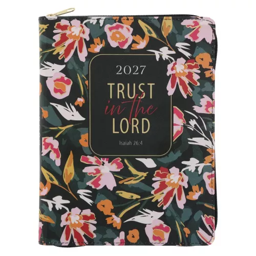 Trust in the Lord Faux Leather with Zip 18 Month Planner