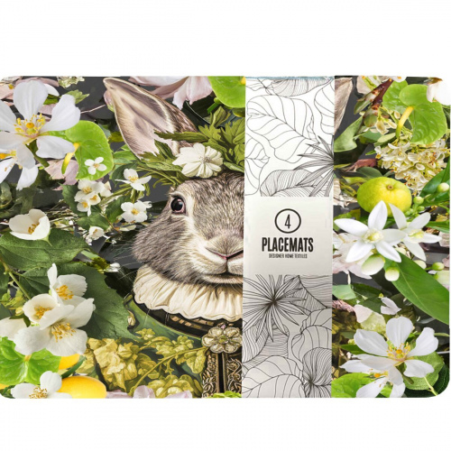 Renaissance Rabbit Neoprene Placemats