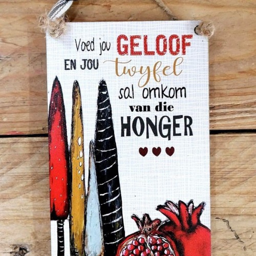 Hangbordjie Voed jou geloof