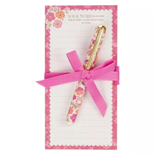Lamp For My Feat Pink Meadow Collection Notepad