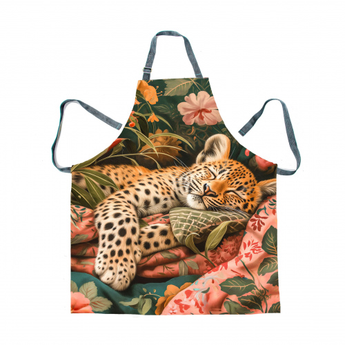 Africa Leopard Green Apron