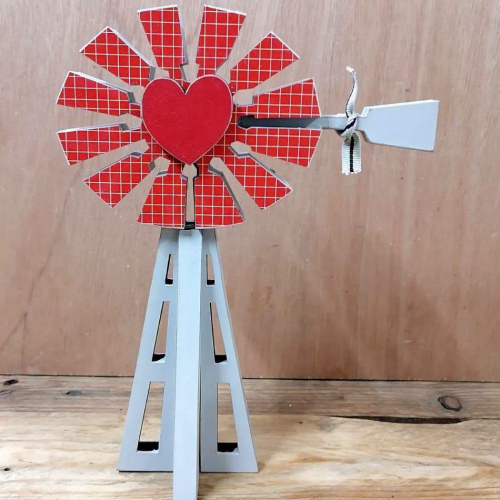 Windpomp Rooi 25 x 19cm