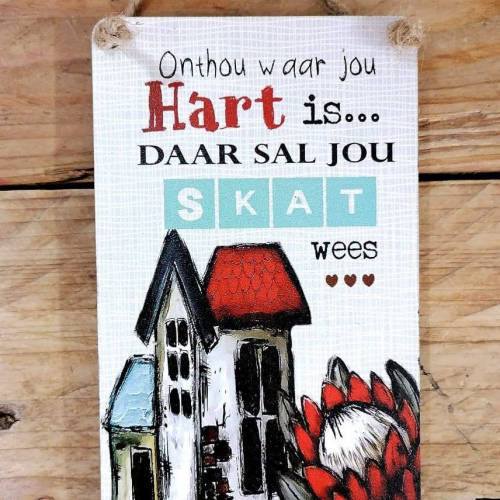 Hangbordjie Onthou waar jou hart is 