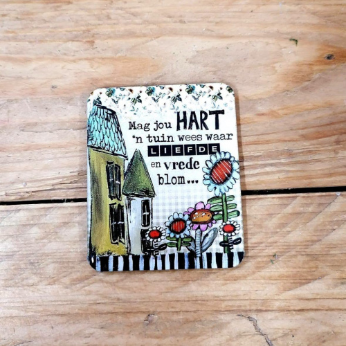 Magneet Huisies Blomme
