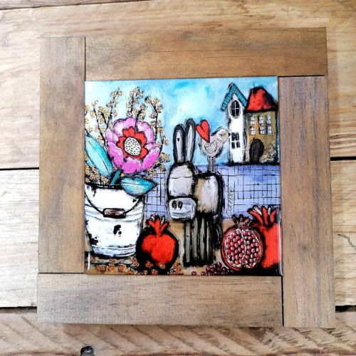 Pine Potstand Donkie Pienk Blom