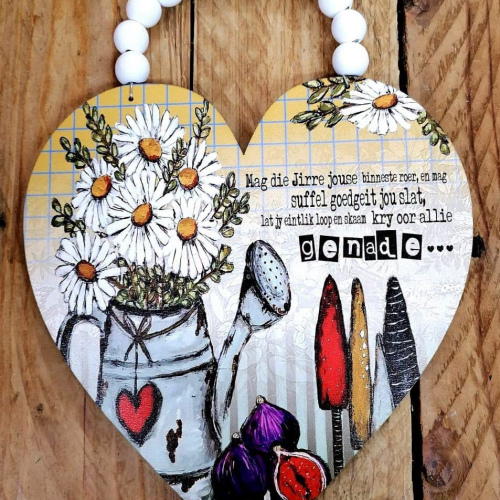 Hang Hart Wit Blomme