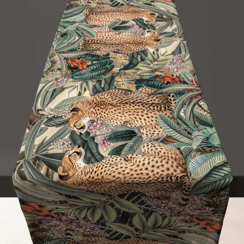Africa Leopard Twins Table Runner