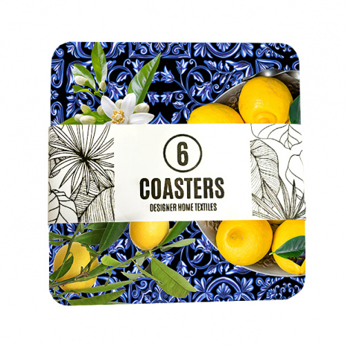Amalfi Dark Tiles Coasters