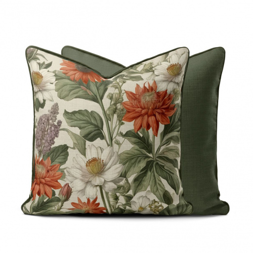 Botanical White Bouquet Scatter Cushion Cover