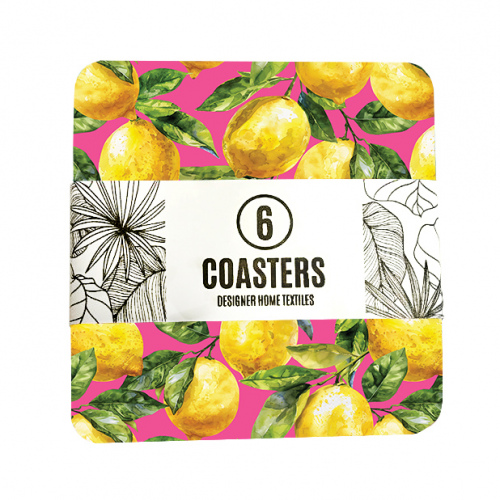 Amalfi Pink Lemons Coasters